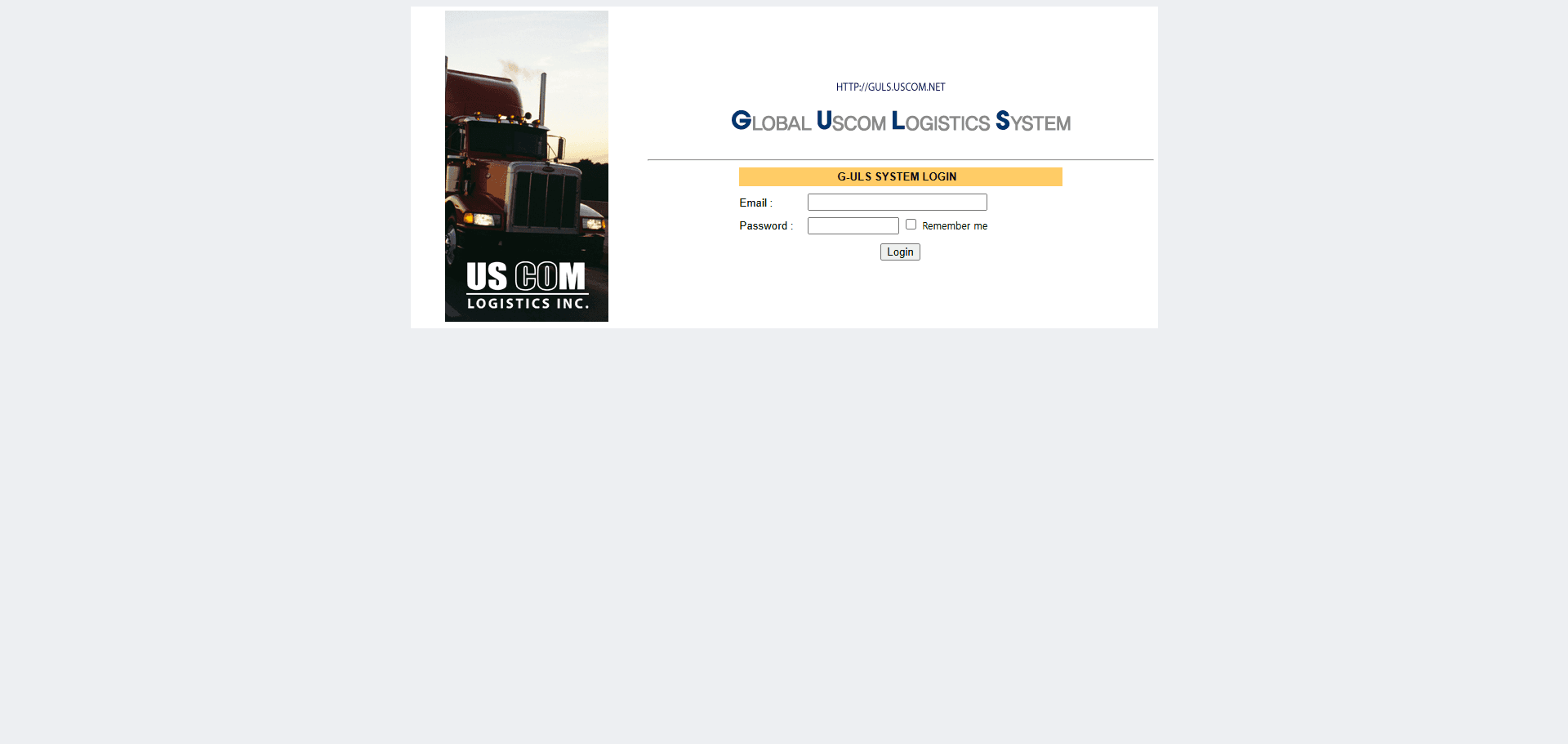 Global system for USCOM LOGISTICS INC