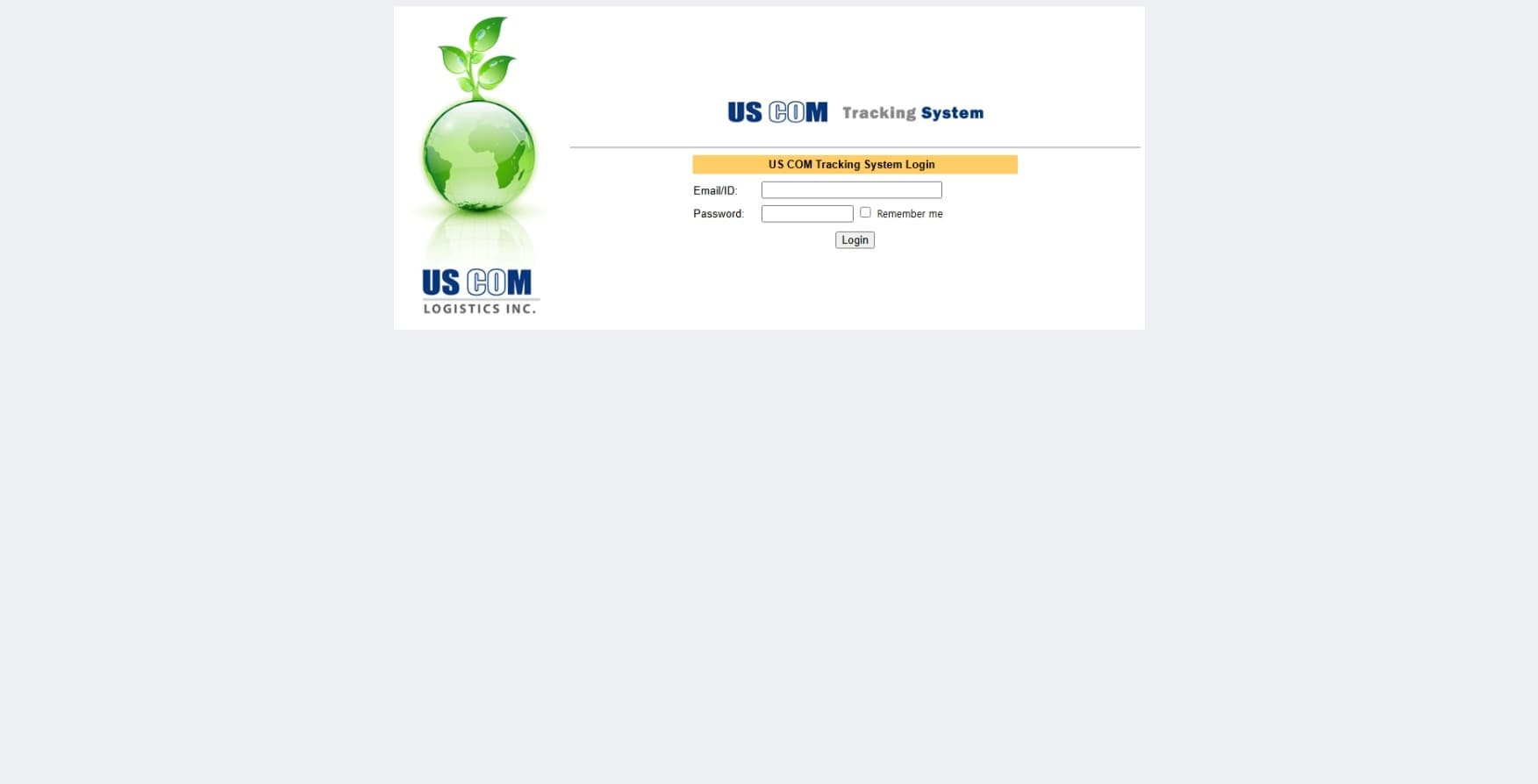 Tracking system for USCOM LOGISTICS INC